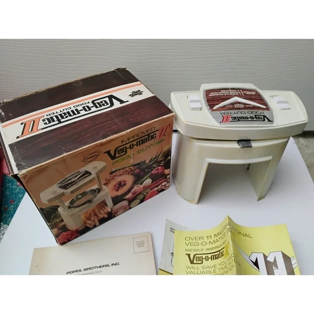 Retro Popeil Improved Veg-O-Matic 2 Food Chopper Boxed As-Is Untested